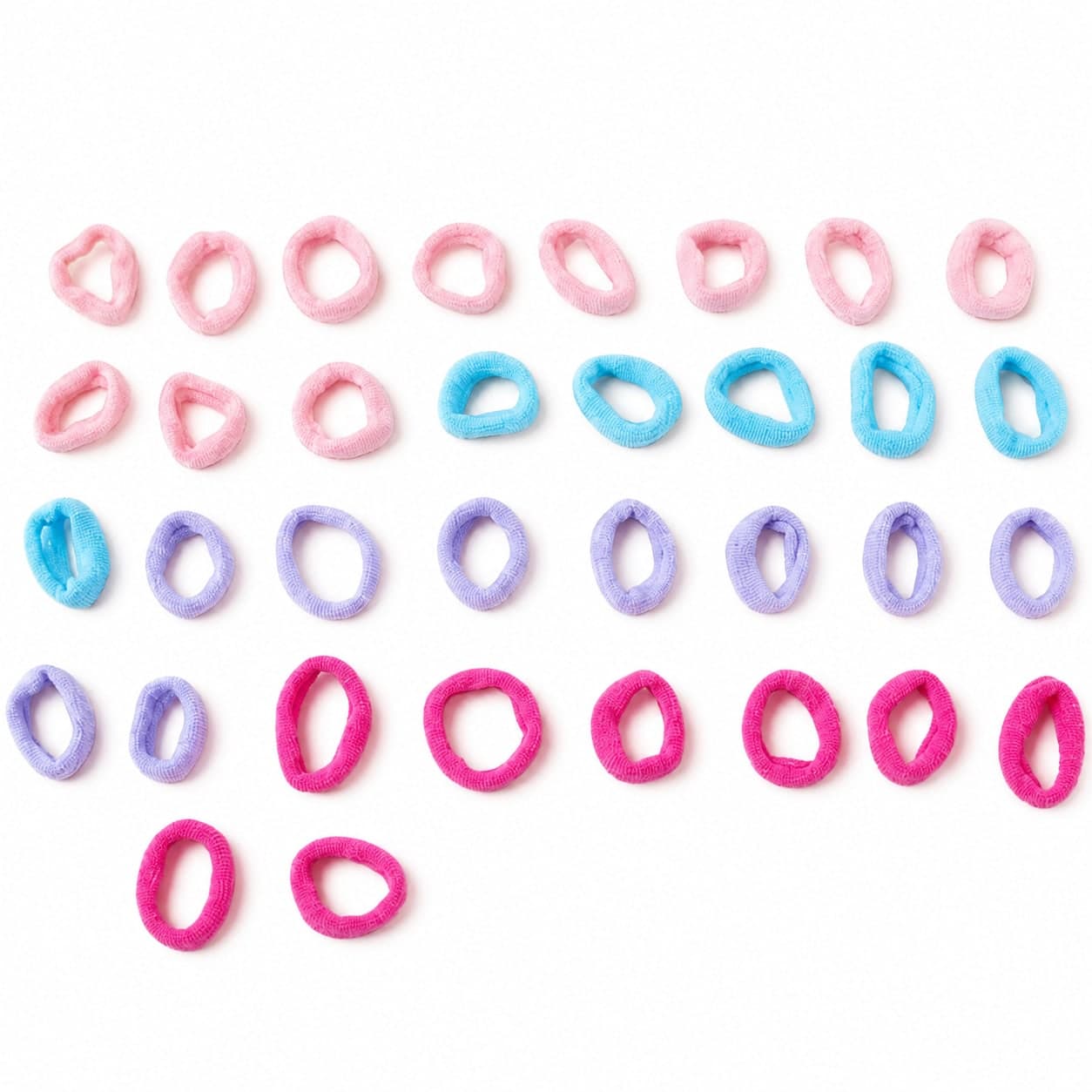 Kids Soft Mini Hair Rubber Bands for Girls | Multicolor Stretchable Elastic Ponytail Hair Ties | Pack of 40 — thumbnail 2