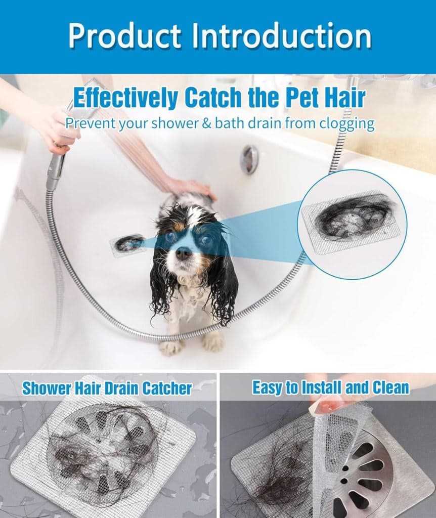 Self-Adhesive Floor Drain Hair Catcher Stickers (Pack of 10) | Disposable Waterproof Drain Filter Mesh for Bathroom, Kitchen & Wash Basin — view 1