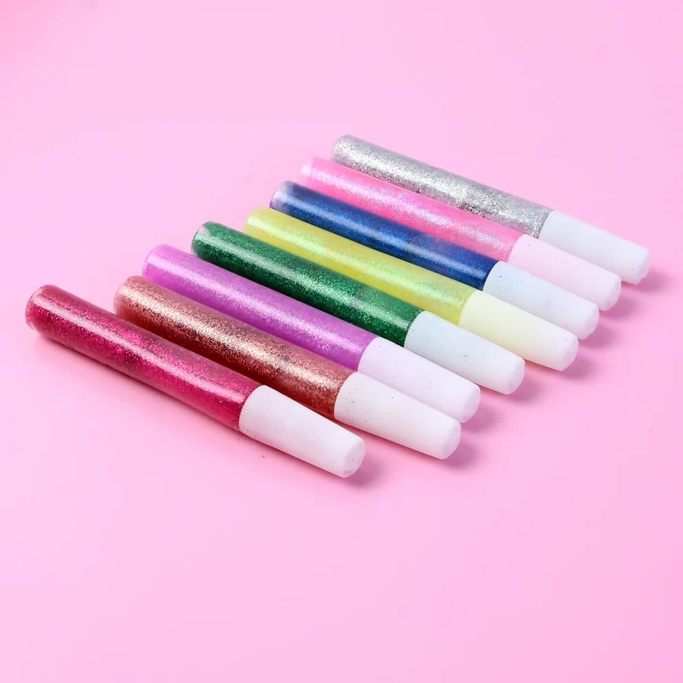 DIY Glitter Glue Pen Set – 8 Pieces x 10ml | Multicolor Sparkle Craft Glue | Non-Toxic Adhesive for School Projects, Scrapbooking, Card Making & DIY Art — thumbnail 4