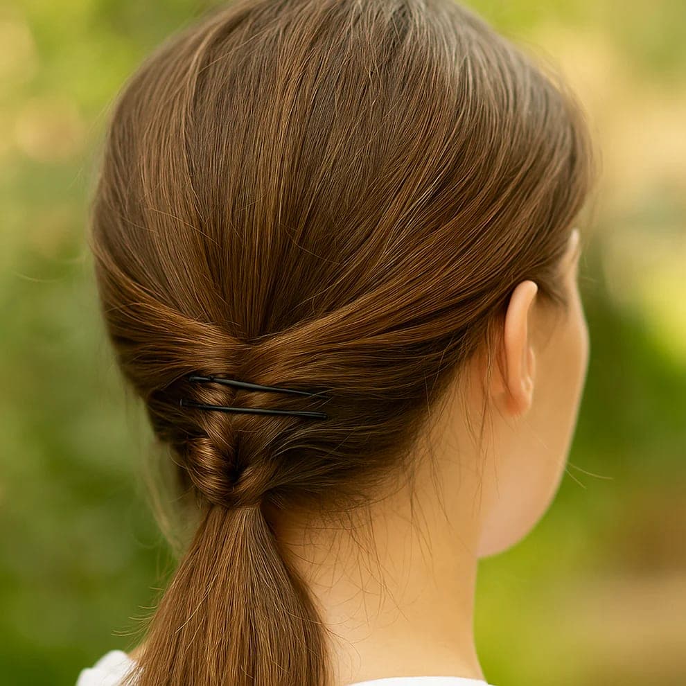 Pack of 48 Black Bobby Pins for Women & Girls | Strong Grip Hair Pins | Metal Hair Styling Pins for Bun & Daily Use — thumbnail 3