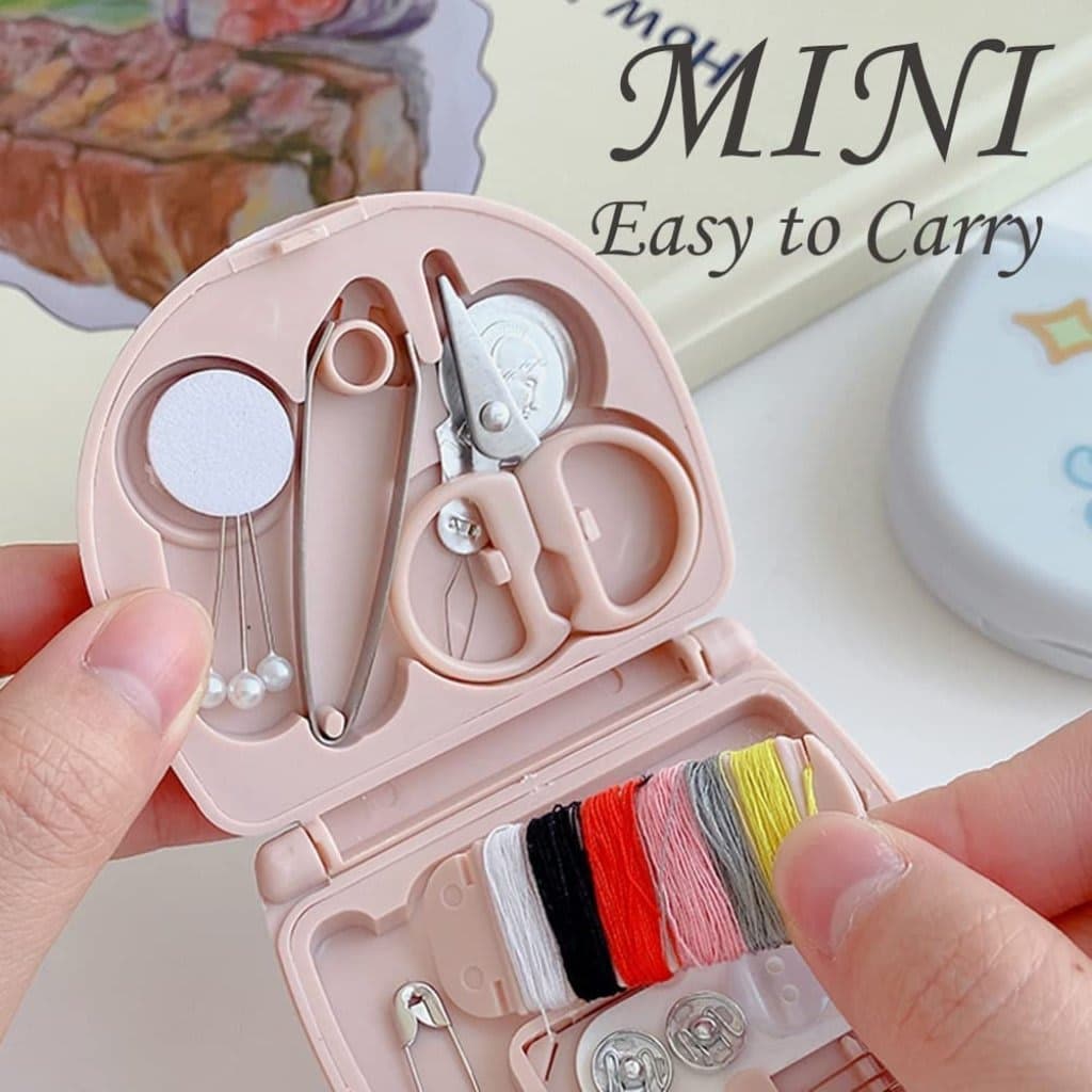 Mini Travel Sewing Kit with Thread, Needles, Scissors & Safety Pins | Portable Emergency Stitch Repair Kit for Home, Office & Travel — view 1