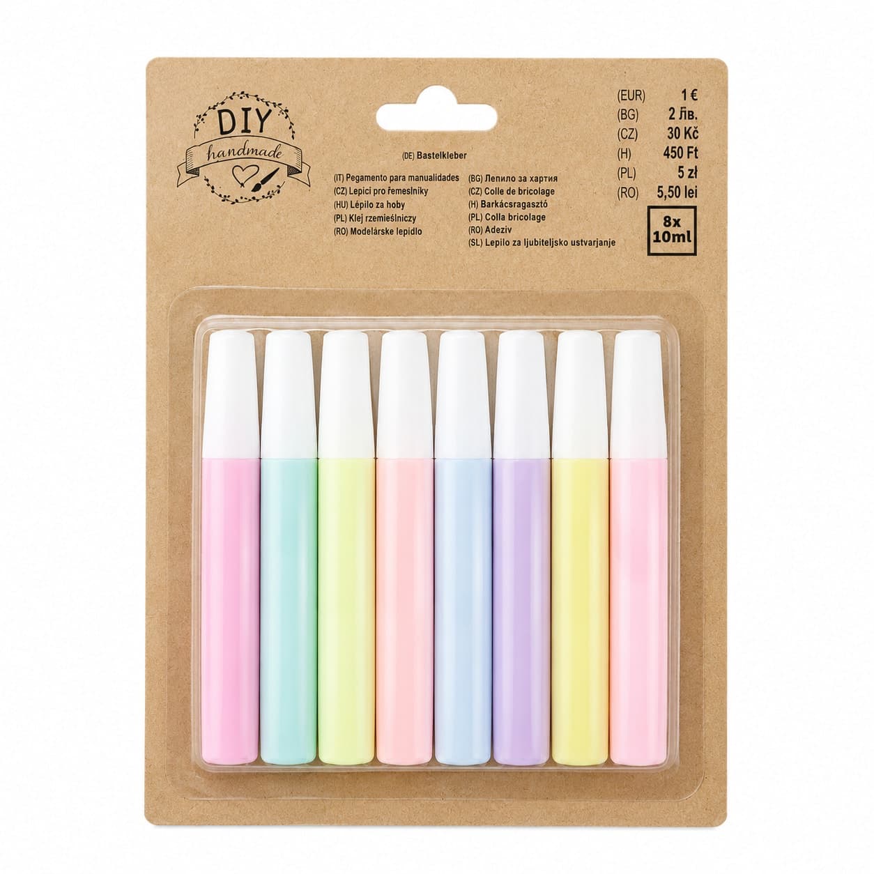 DIY Multi-Color Craft Glue Pen Set – 8 Pieces x 10ml | Precision Applicator | Strong Adhesive for School Projects, Scrapbooking, Card Making & DIY Crafts — wholesale price India