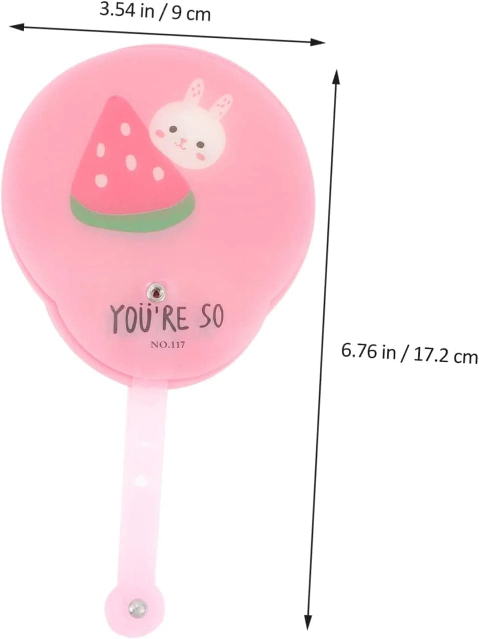 Cute Cartoon Mini Folding Hand Fan for Kids | Portable Summer Pocket Fan | Fruit & Animal Theme | Random Design | Pack of 2 — thumbnail 3