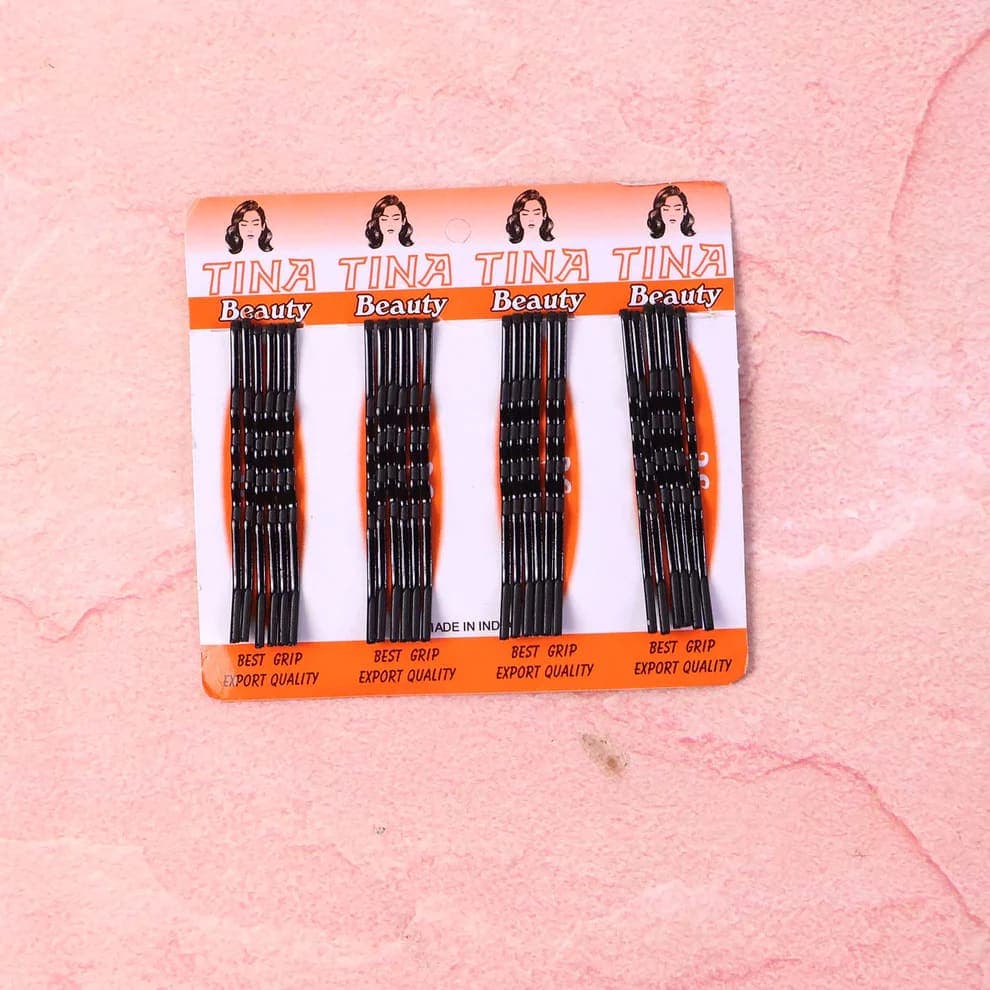 Pack of 48 Black Bobby Pins for Women & Girls | Strong Grip Hair Pins | Metal Hair Styling Pins for Bun & Daily Use — thumbnail 2