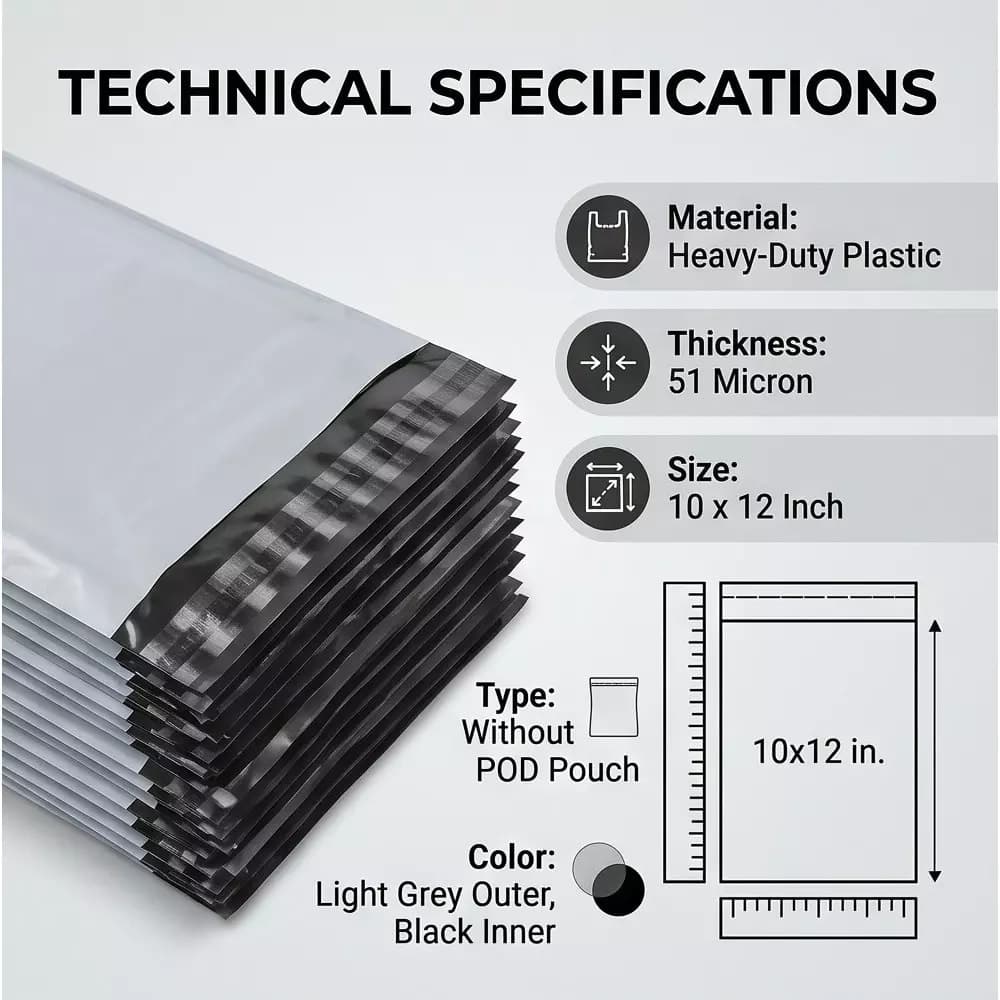 Premium Courier Poly Bags – Tamper Proof Shipping Packaging — thumbnail 2