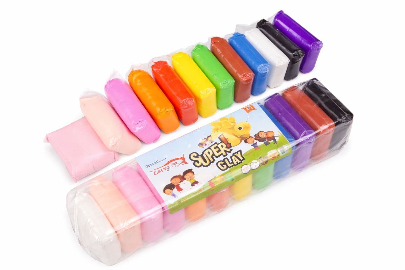 Air Dry Modeling Clay for Kids – 12 Multicolor Soft DIY Craft Clay Bars | Non-Toxic Educational Sculpting Clay | Pack of 12 Colors — view 1
